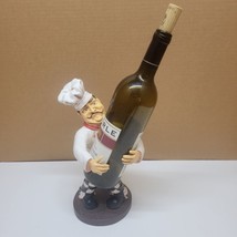 Rare Find French Bistro Chef Wine Bottle Holder 12” Tall - £30.99 GBP