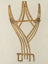 Vintage Jewelry Judaica Eitz Chaim Tree of Life Gold Tone Metal Brooch Pin - $34.64