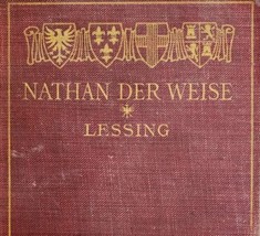 Nathan Der Weise Lessing 1914 German Literature Text HC Antique WW1 Era DWH4 - $34.50