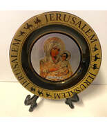 Virgin Mary with Child Ceramic Plate 4.75 Diam., New from Jerusalem - $440.07 MXN