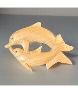Nice Hand Carved Wooden Dolphin Wall Hanging Beach House Deco - $13.86