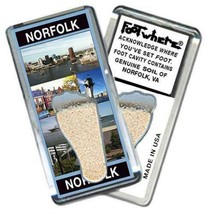 Norfolk FootWhere® Souvenir Fridge Magnet. Made in USA - £6.36 GBP