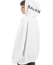 NEW Authentic Balenciaga White Logo Unisex Oversize Sweatshirt Hoodie XS $1050 - £200.52 GBP