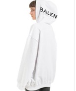 NEW Authentic Balenciaga White Logo Unisex Oversize Sweatshirt Hoodie XS... - £199.47 GBP