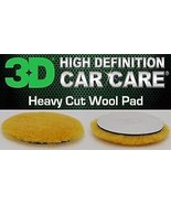 3D 8&quot; YELLOW X-CUT Lambs Wool Pad - Best with 3D ACA 500 or 510 Rubbing ... - £31.95 GBP