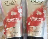 Olay Regenerist Detoxifying Pore Scrub Cleanse 150ml/5.0fl.oz Each (2-Pack) - £13.28 GBP