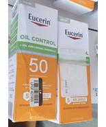 2x Eucerin Oil Control 2.5 oz Lightweight Lotion SPF 50 Sunscreen Exp 07... - $11.99