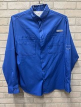 Columbia PFG Men&#39;s Long Sleeve Vented Fishing Shirt Size M/M Blue - $21.78