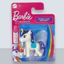 Sparkle Cake Unicorn Micro Figure / Cake Topper - Barbie Pets Collection - £2.10 GBP