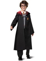 Harry Potter Halloween Costume Gryffindor Robe Black Hooded Boys Girls-sz 7/8 - £15.26 GBP