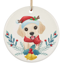 Cute Golden Retriever Dog Ornament Christmas Gift Home Decor For Pet Puppy Lover - £11.64 GBP