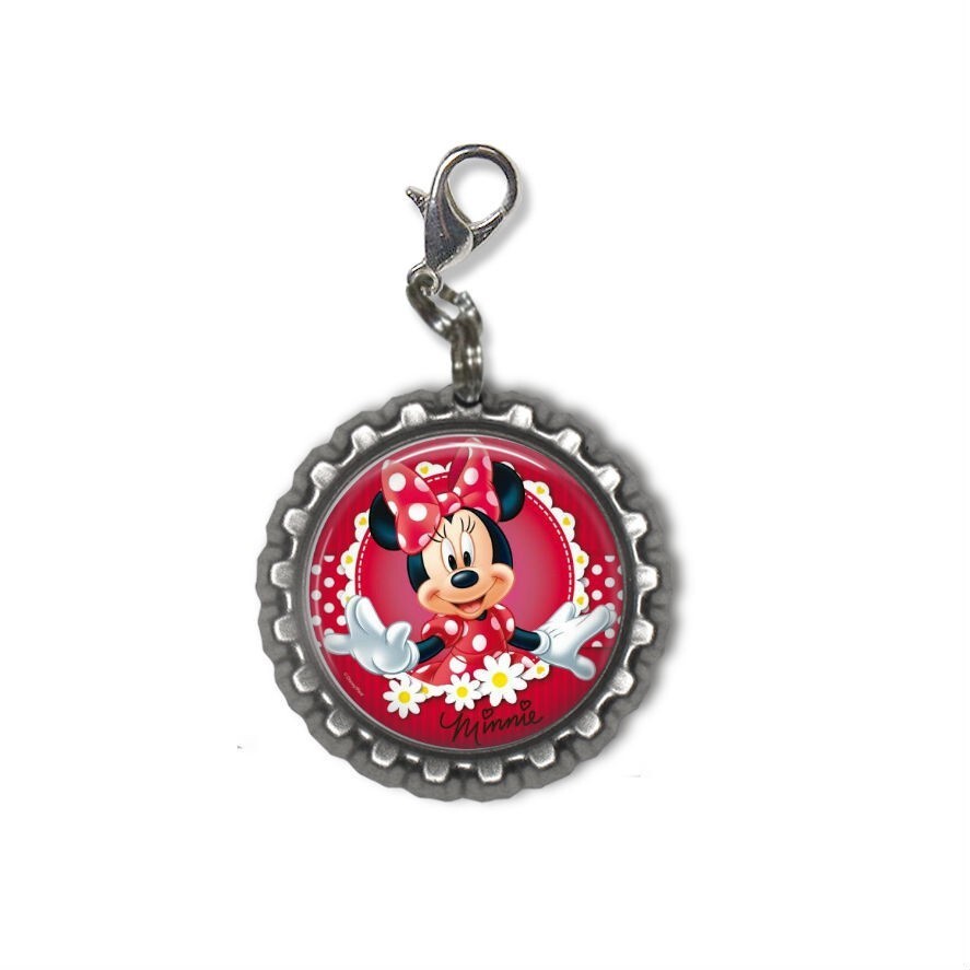 Disney MINNIE MOUSE 3D Bottle Cap Charm | Zipper Pull - $5.95