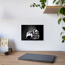 Glossy Poster Print &quot;Find Yourself&quot; - Black &amp; White Tent Illustration - ... - £13.17 GBP+