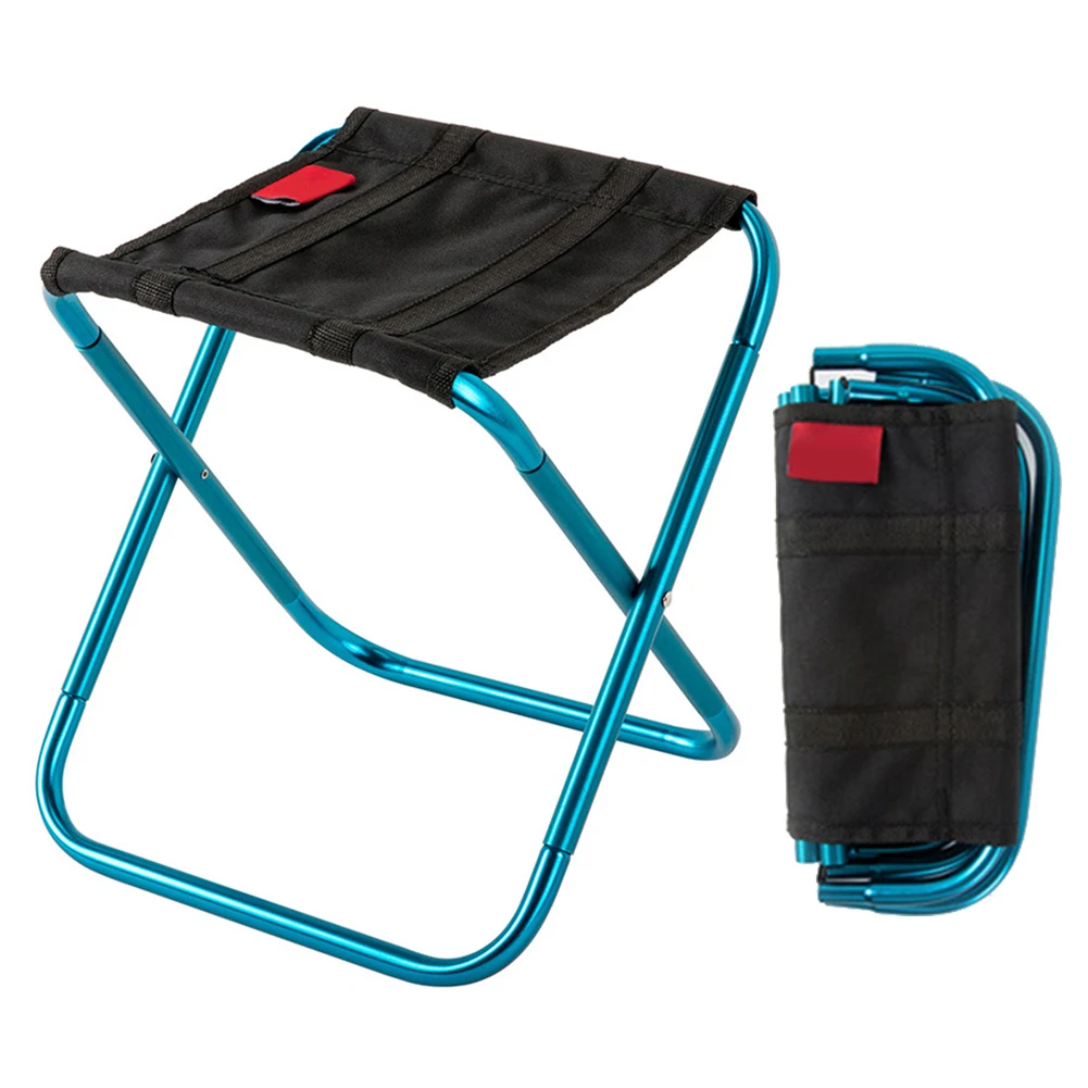 Outdoor Convenient Folding Picnic Camping Stool Mini Storage Fishing Chair - £15.84 GBP