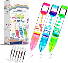 This 3-Pack Of Red, Green, And Blue Liquid Timer Pens Are Retractable Ba... - £24.65 GBP