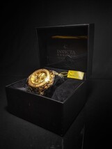 Invicta 6905 Reserve Subaqua 18k Gold Plated Watch With No Band & Needs Battery image 10