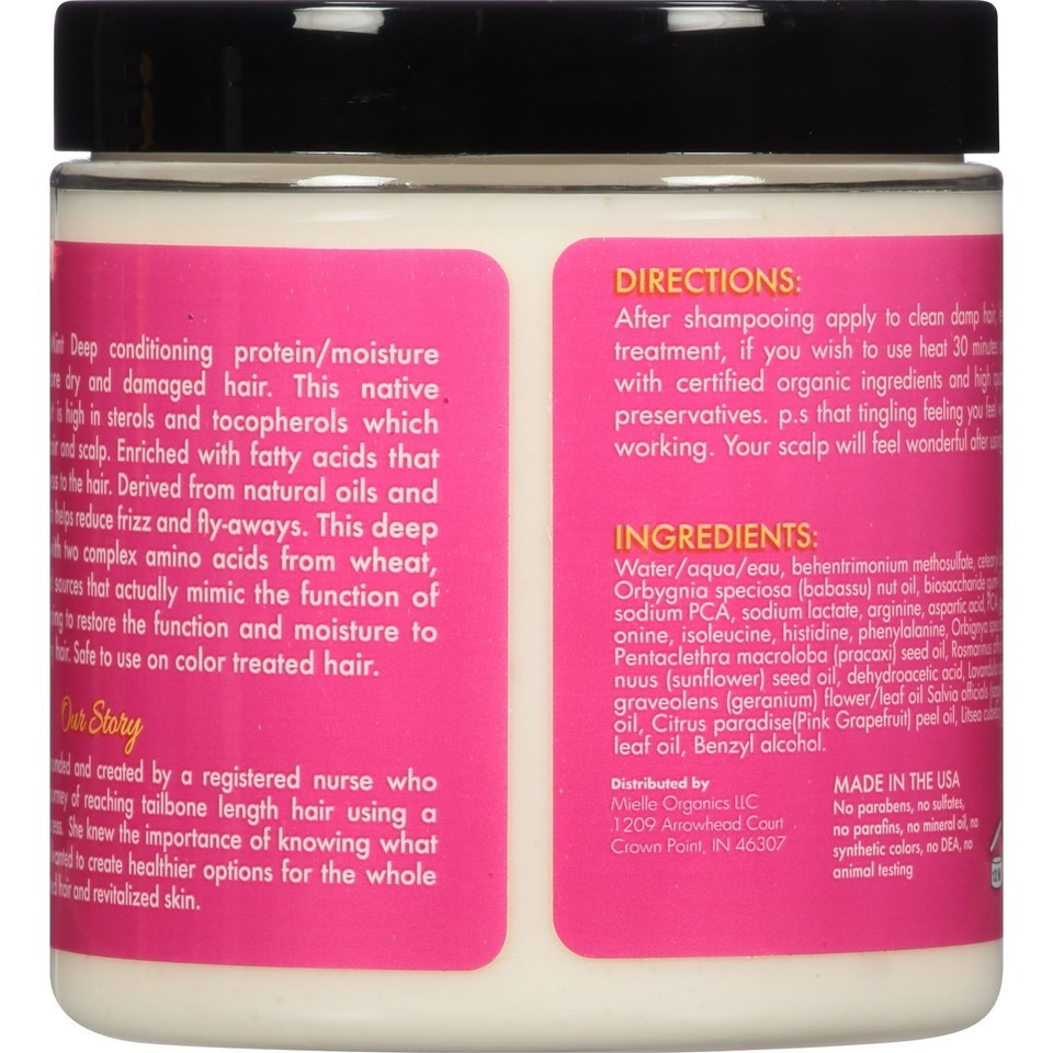 Mielle Organics Babassu Oil Mint Moisturizing Deep Conditioner, 8 fl oz All Hair Item image 3