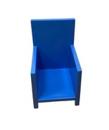 Ikea blue Air Chair Dollhouse Chair Plastic Toy Furniture Modern  - $5.80