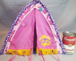 Groovy Girls Plush 11 inch Pop-Up Tent Manhattan Toy Pink &amp; Purple Floral - $14.80