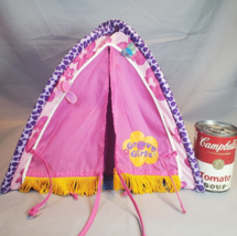 Groovy Girls Plush 11 inch Pop-Up Tent Manhattan Toy Pink &amp; Purple Floral - $14.80