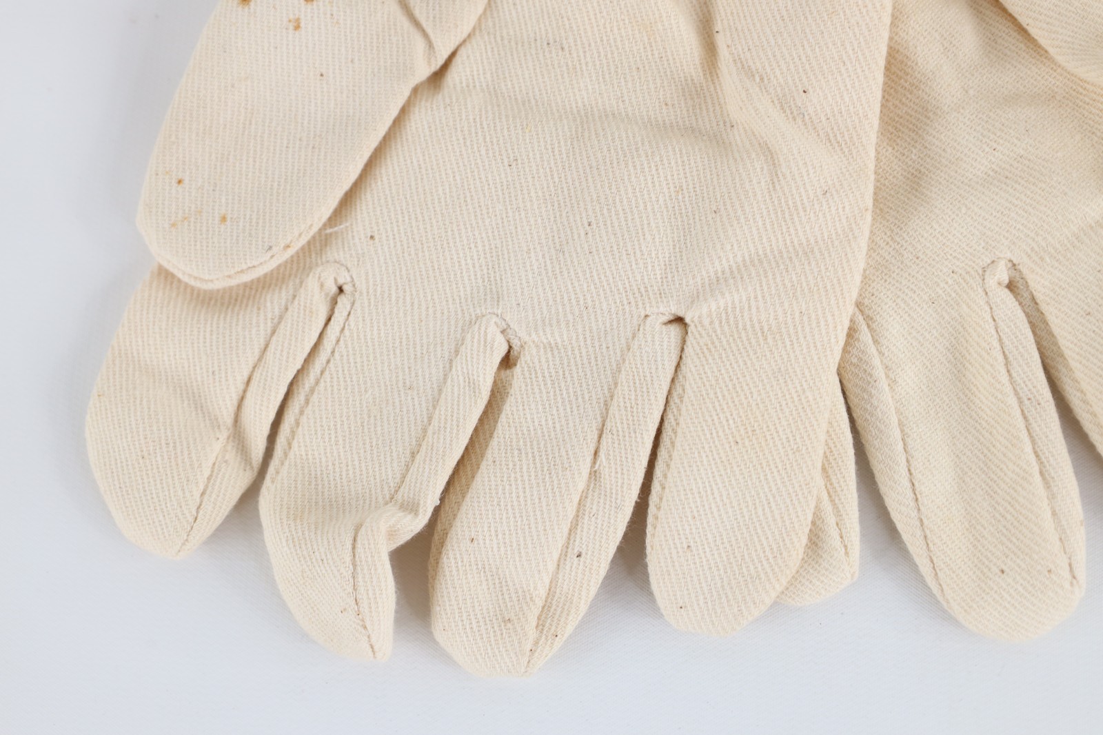 Deadstock Vtg 30s 40s Wells Lamont Corp Blue Top 8 oz Flannel Work Gloves USA Item image 4