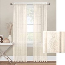 Mainstays Toile Textured Sheer Single Window Curtain Panel - 56&#39;&#39; W x 82... - $9.99