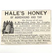 Antique 1884 Hale&#39;s Honey Horehound Quack Medical Advertisement Ephemera - $368.12 MXN