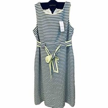 Ann Taylor Loft Dress Women’s 2 Petite Sleeveless Striped Bow Accent - NWT - £46.58 GBP