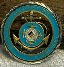 Honor Respect Devotion to Duty U.S. Coast Guard Semper Paratus Challenge... - £31.93 GBP