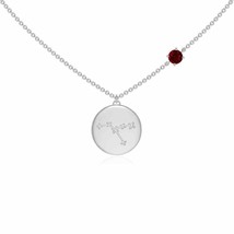 ANGARA Natural Ruby Cancer Constellation Medallion Pendant in Silver (4mm) - £483.58 GBP+