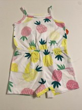 Wonder Nation Girls Romper Baby Toddler Pineapple Print White - $8.98