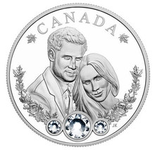 1 Oz Silver Coin 2018 $20 The Royal Wedding of Prince Harry and Ms Megha... - $156.80