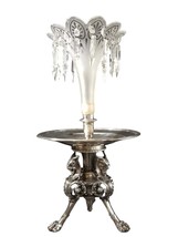 Antique Christofle Centerpiece Silvered Bronze with French Cameo Glass I... - £5,156.33 GBP