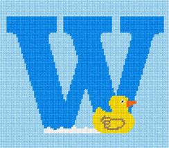 Pepita needlepoint kit: Letter W Duckie, 8&quot; x 7&quot; - £37.57 GBP+