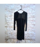 Betsy &amp; Adam Embellished Sheer Cocktail Dress in Black Size 12 - $39.59
