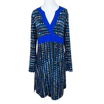 COOLIBAR Dress Small Blue UPF 50+ Sun Protection Long Sleeve Surplice V-Neck - £31.84 GBP