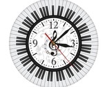 Rd treble clef wall art modern wall clock musical notes black and white wall watch thumb155 crop