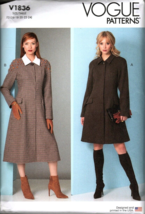 Vogue V1837 Lined Fitted Coat Size 16 to 24 Uncut Sewing Pattern - £15.35 GBP