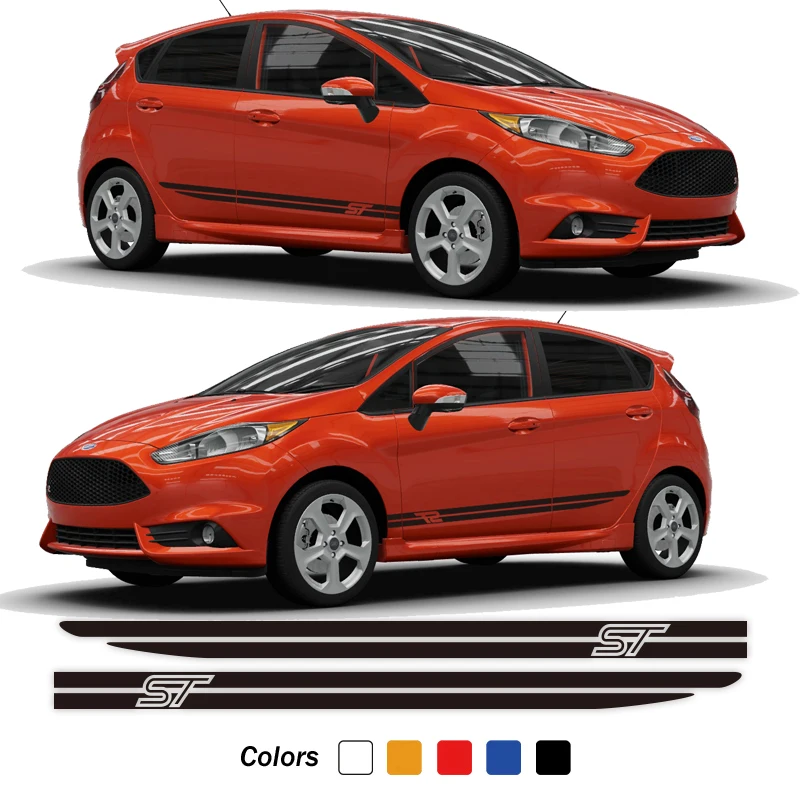 Port design car stripes stickers and decals for ford fiesta mk2 mk7 car styling make up thumb200