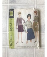 McCALL&#39;S 8442 MISSES A-LINE SKIRT SHIRT &amp; OVERBLOUSE PATTERN SIZE 10 - £7.26 GBP