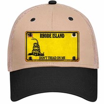 Rhode Island Dont Tread On Me Novelty Khaki Mesh License Plate Hat - £23.17 GBP