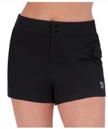Roxy Womens Board Shorts Black Swim UPF 50+ Pocket Elastic Back Snap Front - $38.99