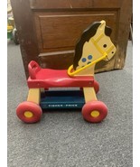 Vintage Fisher Price Riding Horse Toddler Ride On Toy 978 Pull Plastic P... - $1,522.97 MXN