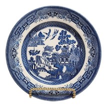 1 Salad Plate 8 1/8 in., Blue Willow Blue, Georgian Shape by CHURCHILL  England - £7.82 GBP