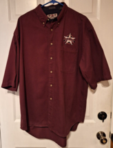 Vintage 90s Texas Rangers Boa Resort Men&#39;s Button Up Short Sleeve Shirt XL - $19.40