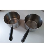 * 2 Revere Ware Stainless Steel w/ Copper Bottom 2 Qt Sauce Pans - £25.54 GBP