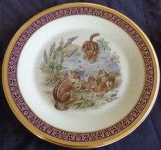 Gorgeous Boehm Lenox Woodland Wildlife Porcelain Plate – Eastern Chipmunks –1976 - £38.75 GBP