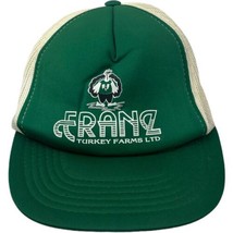 Franz Turkey Farms Limited Snapback Trucker Hat Cap White Green OS Vintage 80s - £17.40 GBP