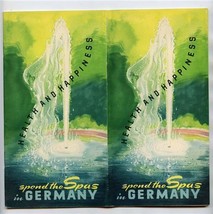 Spend the Spas in Germany Booklet 1965 According to Indications - £22.10 GBP