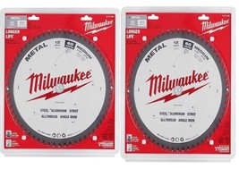 2 MILWAUKEE 12" METAL STEEL CUTTING CARBIDE CIRCULAR SAW BLADES 60T 48-40-4265 - £106.93 GBP